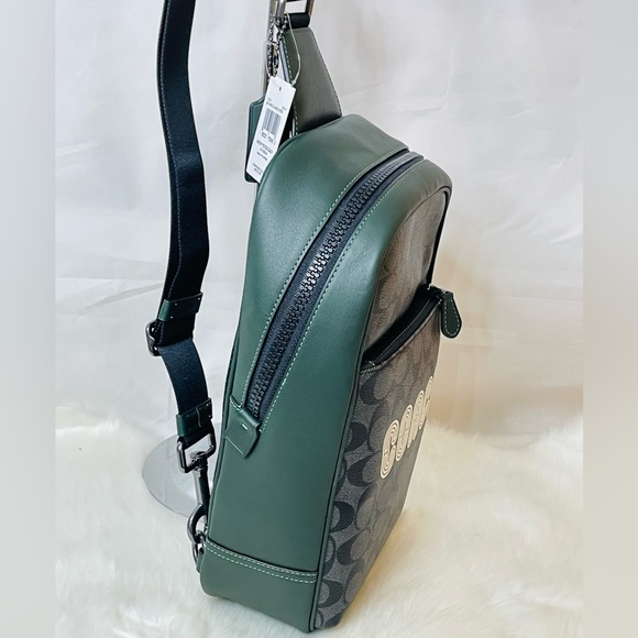 NWT Coach Westway backpack in Colorblock Signature Canvas with Coach Patch Sling - Picture 6 of 14